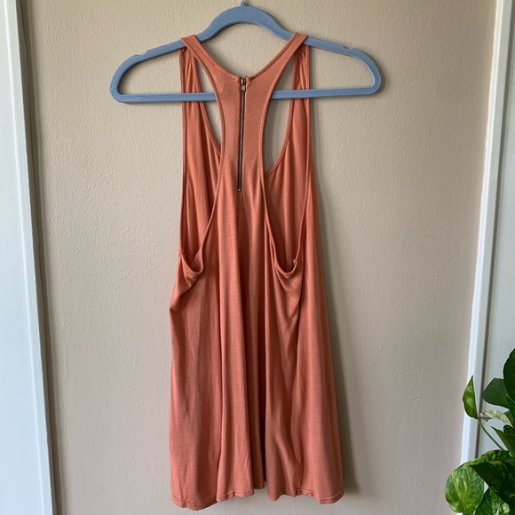 Terra Cotta Back-zip Racerback Tank - Picture 7 of 7